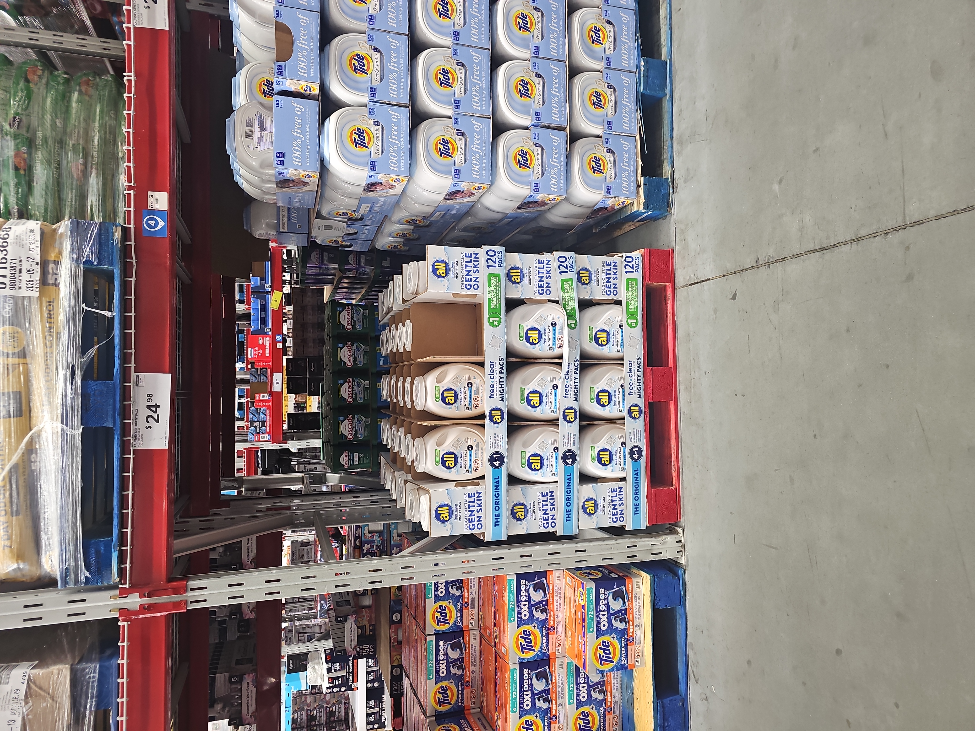 All Free Clear and Tide Oxi Display