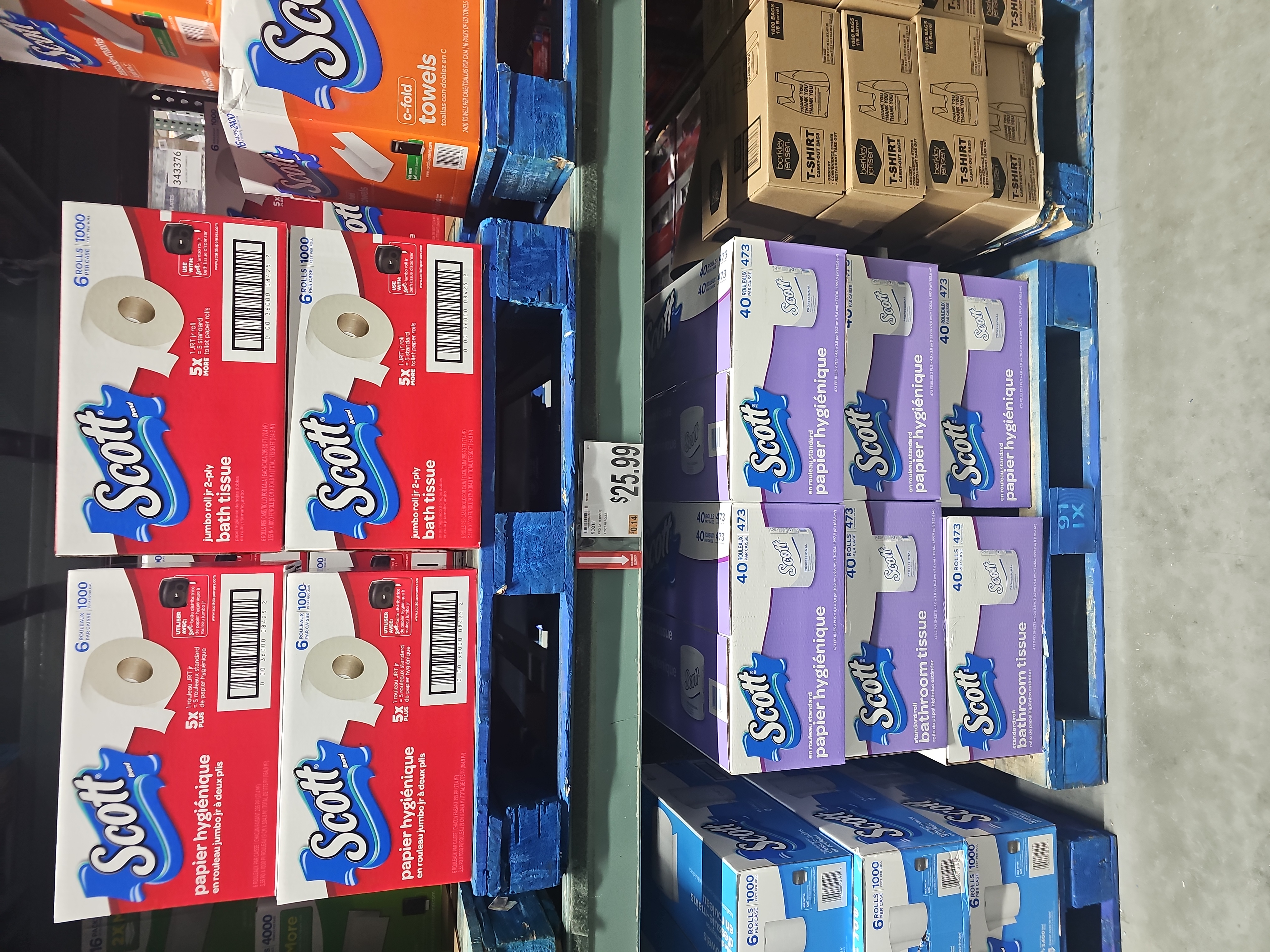 Scott 1000 and Charmin Toilet Paper Display